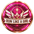 Run Like a Girl 10km transparent digital challenge badge