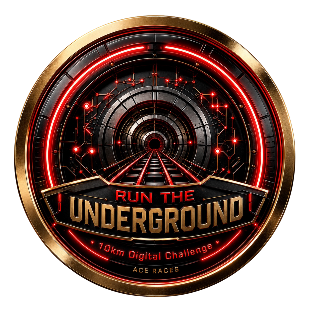 Run the Underground 10km transparent digital challenge badge