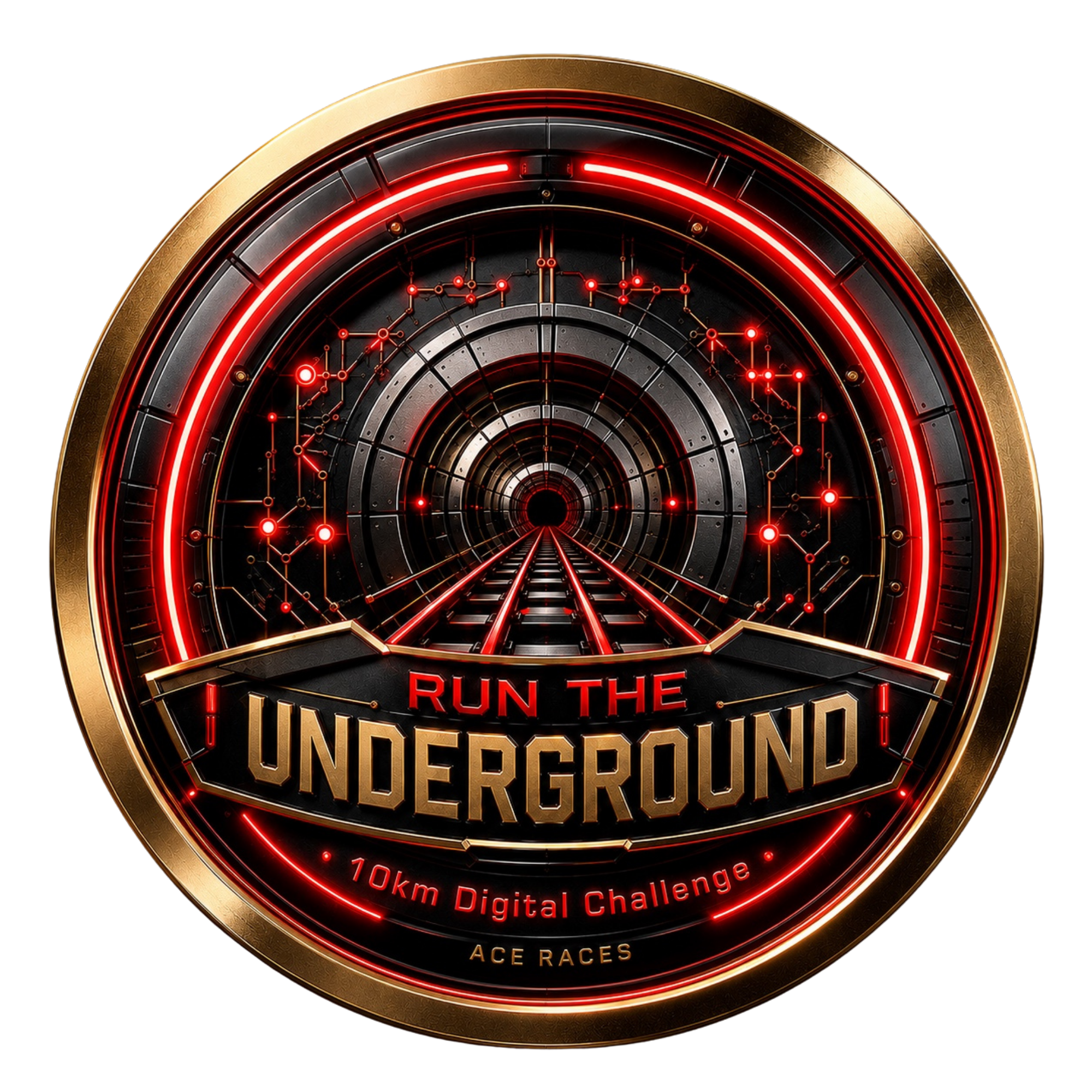 Run the Underground 10km transparent digital challenge badge