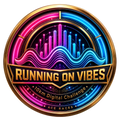 Running on Vibes 10km transparent digital challenge badge