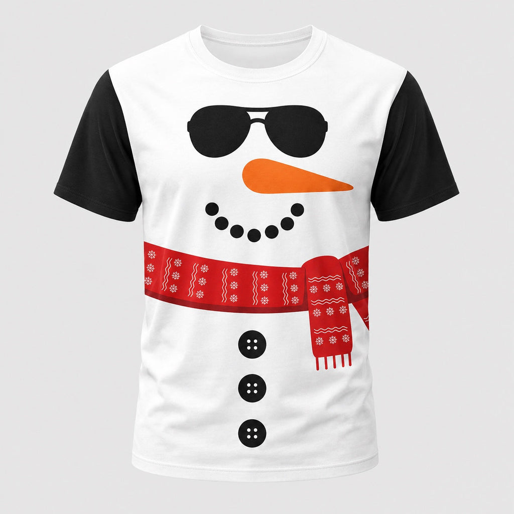 Snowman Christmas Technical T-Shirt - Unisex front product image
