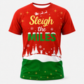 Sleigh The Miles Christmas technical running T-shirt front product image