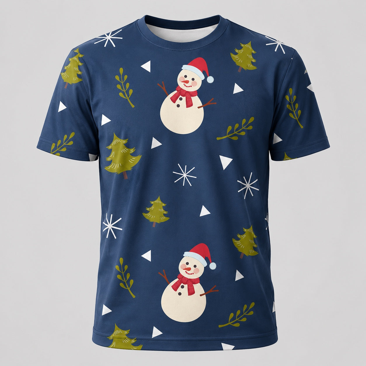 Christmas Snowman technical running T-shirt front product image