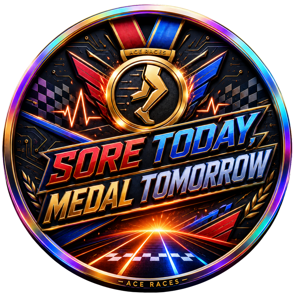 Sore Today, Medal Tomorrow Marathon transparent digital challenge badge