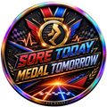 Sore Today, Medal Tomorrow Marathon transparent digital challenge badge