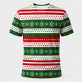 Stripes Christmas technical running T-shirt front product image