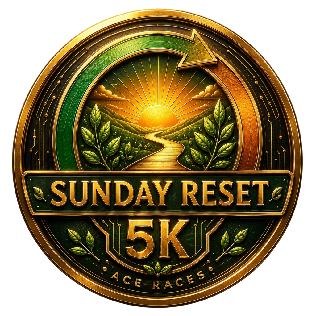 Sunday Reset 5K transparent digital challenge badge