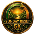 Sunday Reset 5K transparent digital challenge badge