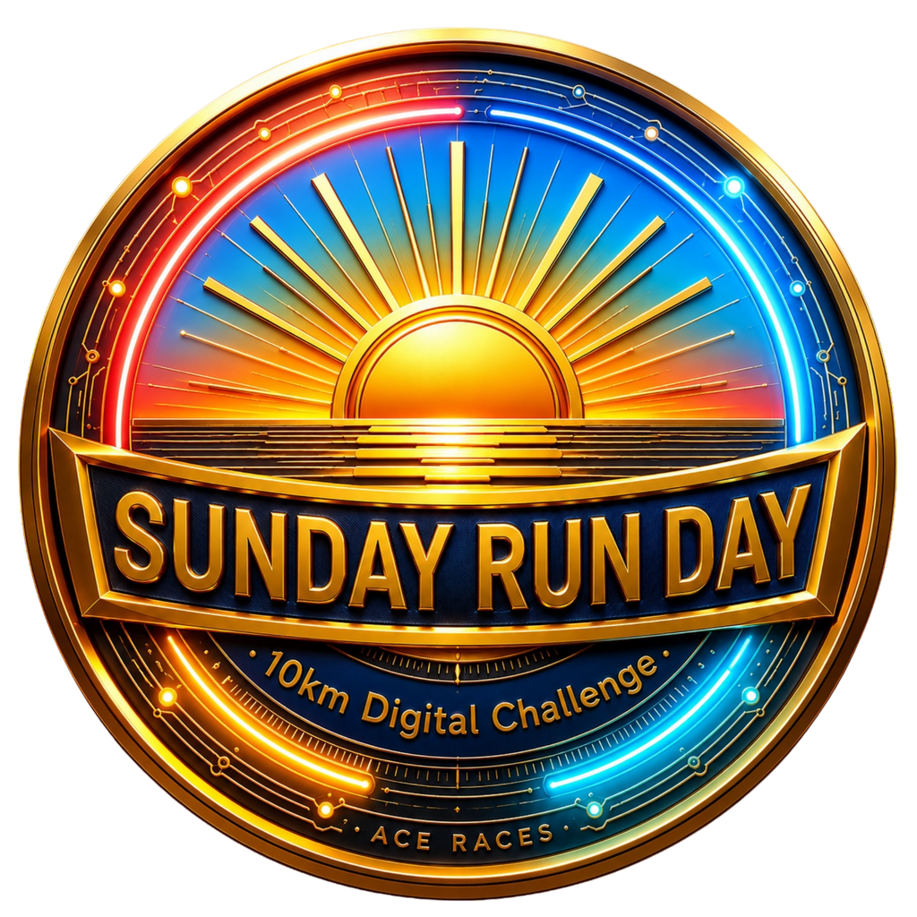 Sunday Run Day 10km transparent digital challenge badge