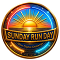 Sunday Run Day 10km transparent digital challenge badge