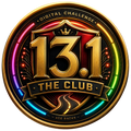 The 13.1 Club transparent digital challenge badge