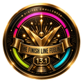 The Finish Line Feeling 13.1 transparent digital challenge badge