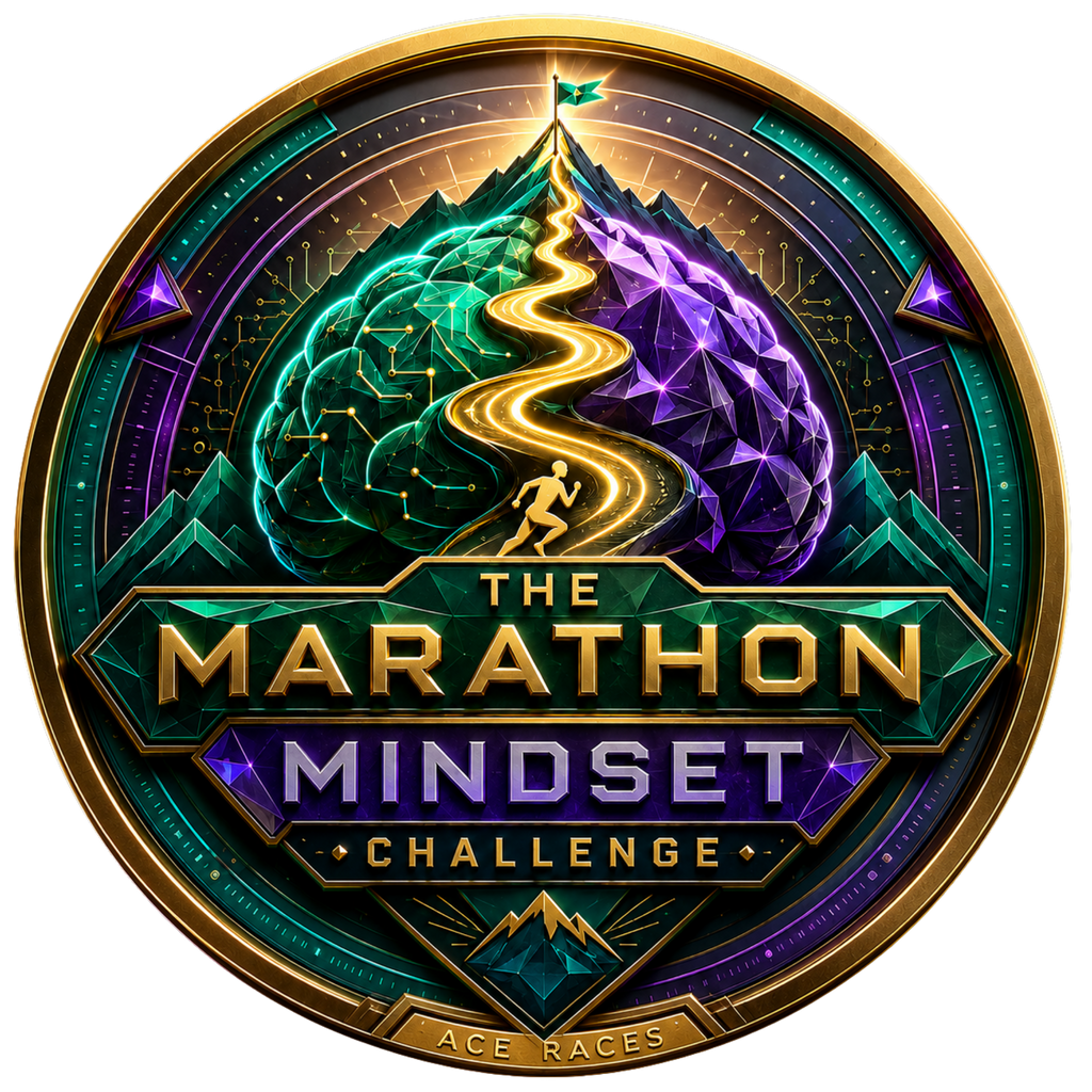 The Marathon Mindset Challenge transparent digital challenge badge