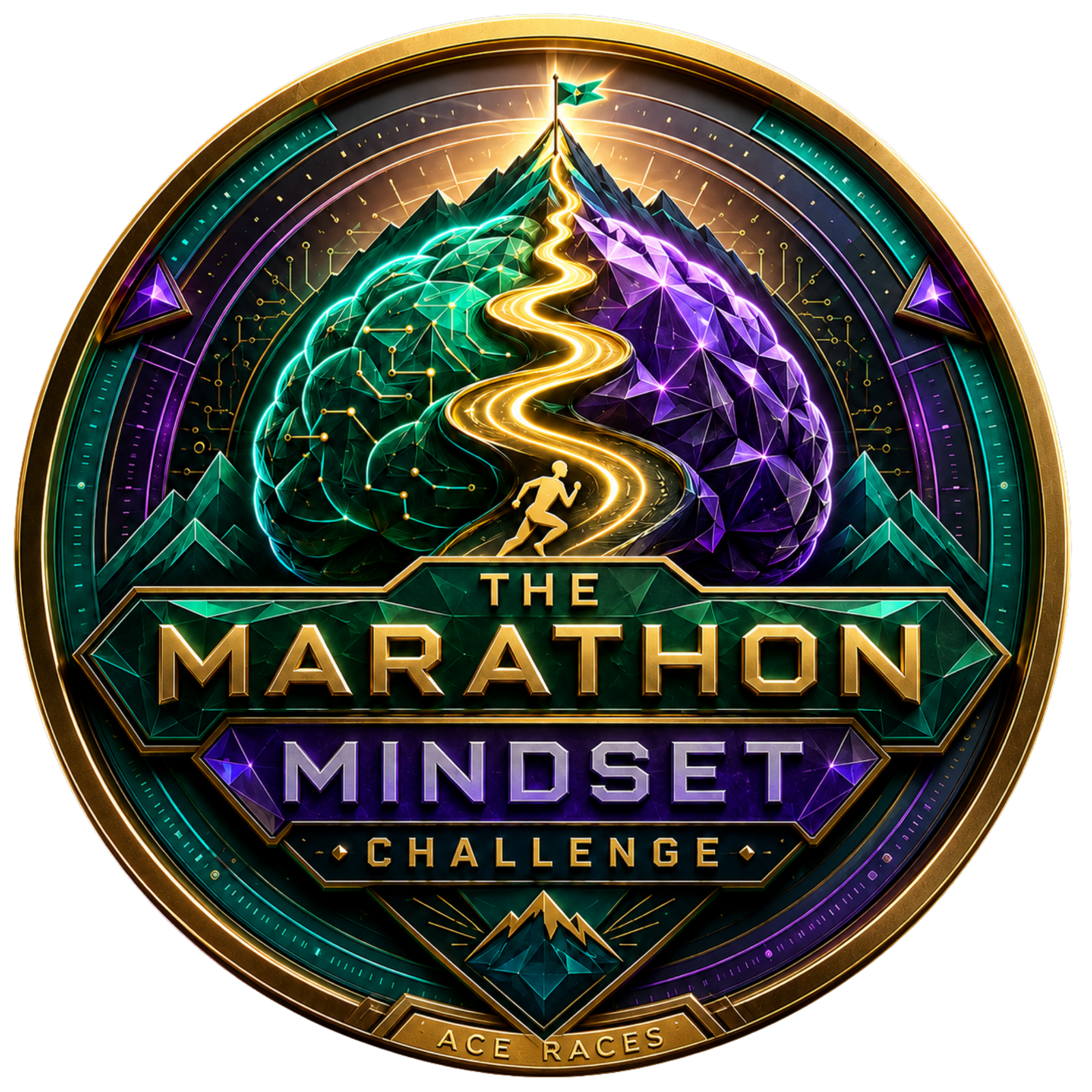 The Marathon Mindset Challenge transparent digital challenge badge
