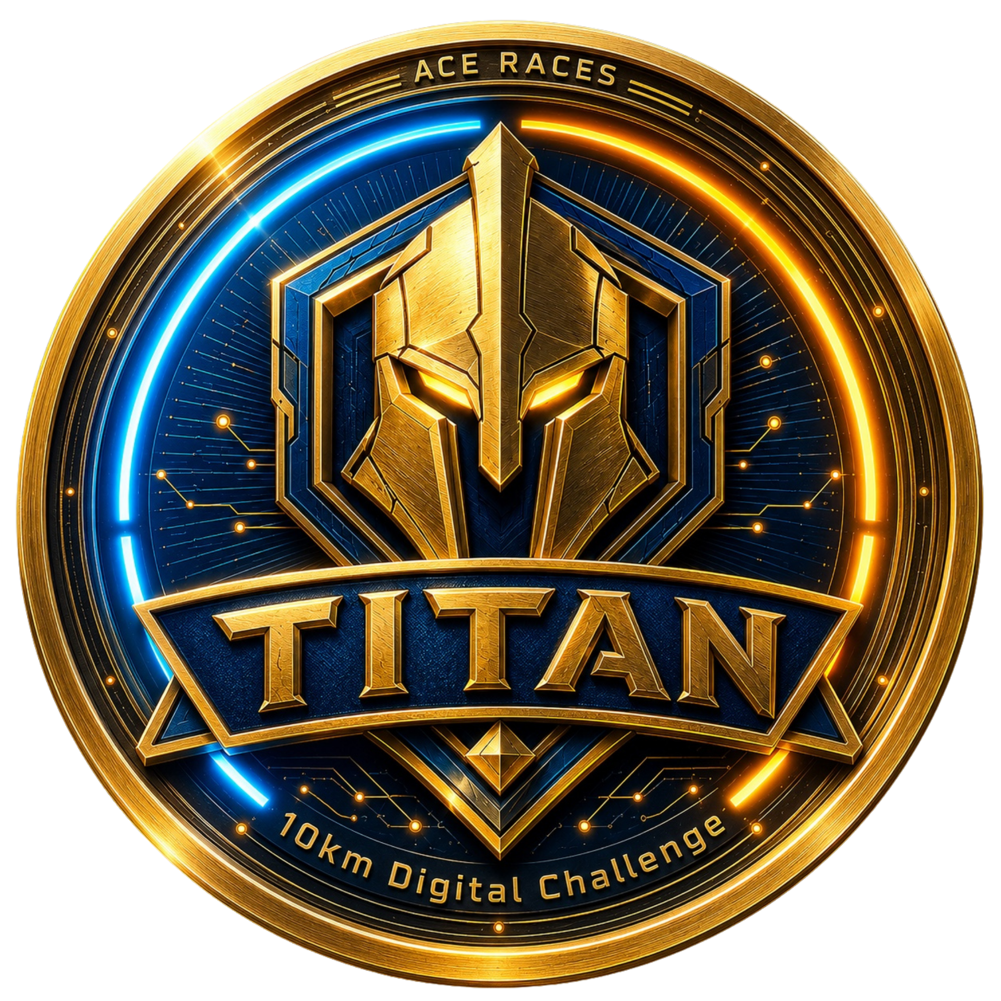 Titan 10km transparent digital challenge badge