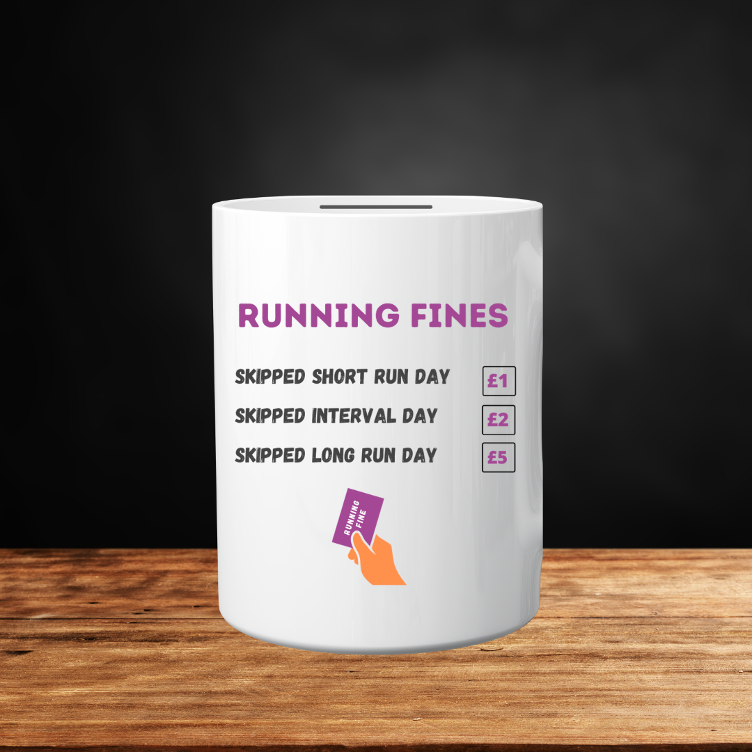Runner Money Box - Runner Gift - ‘Running Fines’ Money Box