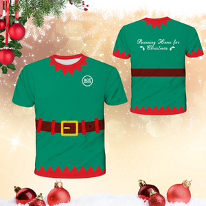 Elf Running Home For Christmas Technical T-Shirt - Unisex