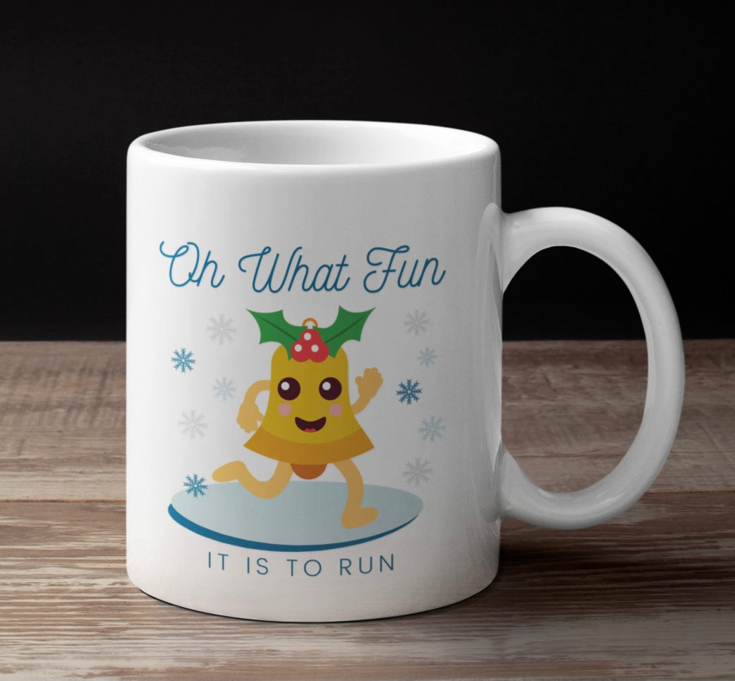 Runner Mug - Runner Gift - "Jingle Bells" Christmas Mug