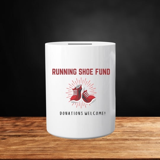 Runner Money Box - Runner Gift - ‘Running Shoe Fund’ Money Box